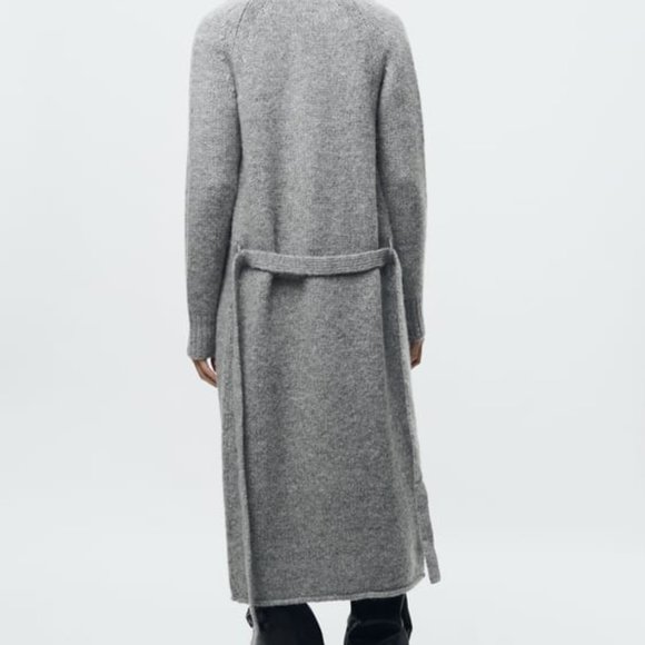 NWT ZARA BELTED LONG KNIT CARDIGAN S, M, L 9598 - Picture 4 of 8